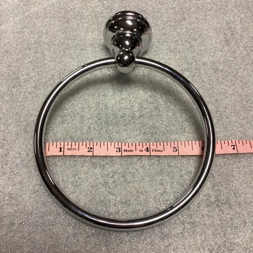 Silver Chrome Wall Mount Towel Ring